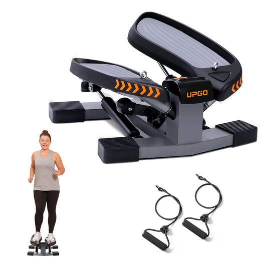 Mini Stepper Exercise Machine Stair Stepper with Resistance Band and 330 Lb Weight Capacity